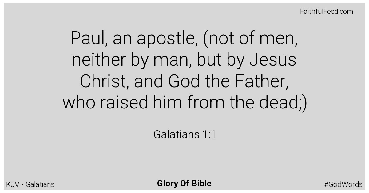 The Bible Verses from Galatians Chapter 1 - Kjv