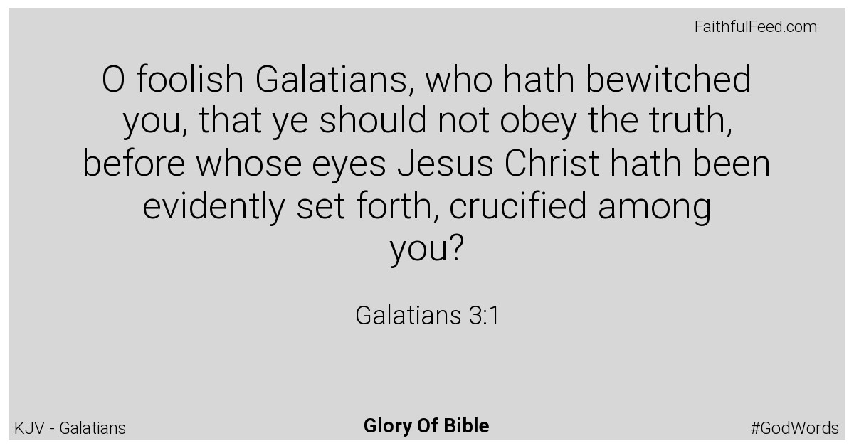 The Bible Verses from Galatians Chapter 3 - Kjv