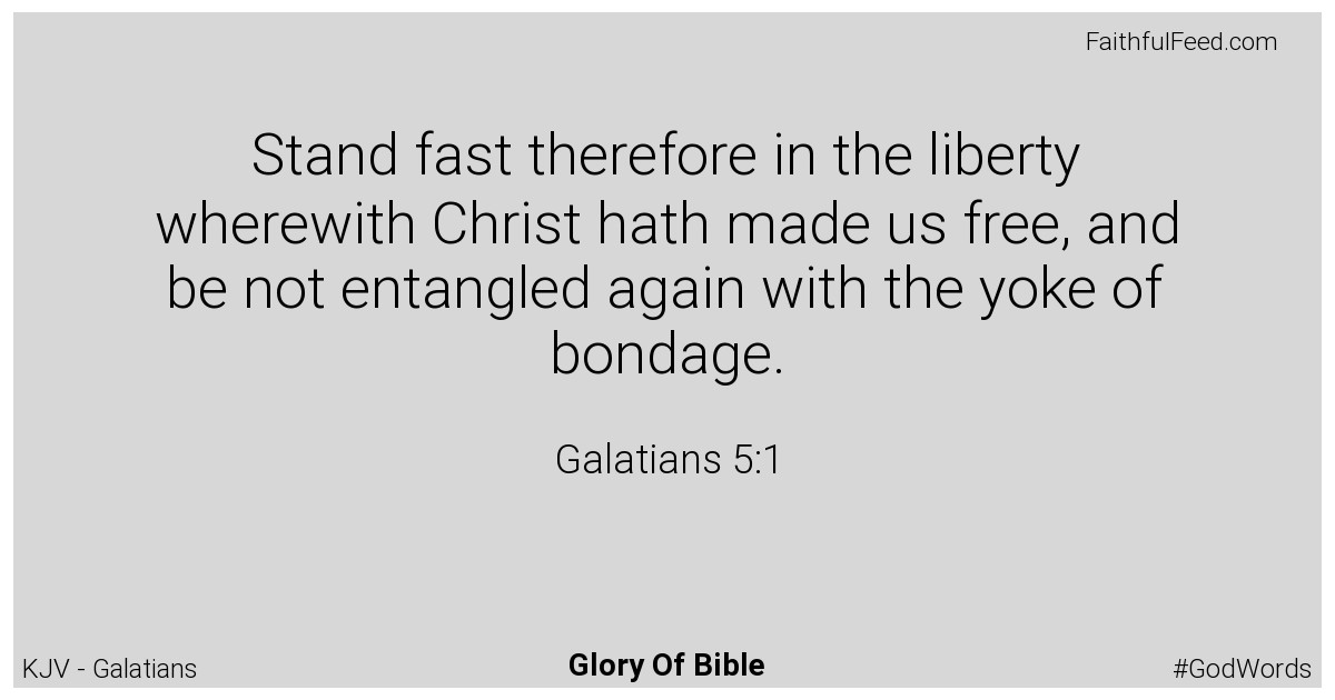 The Bible Verses from Galatians Chapter 5 - Kjv
