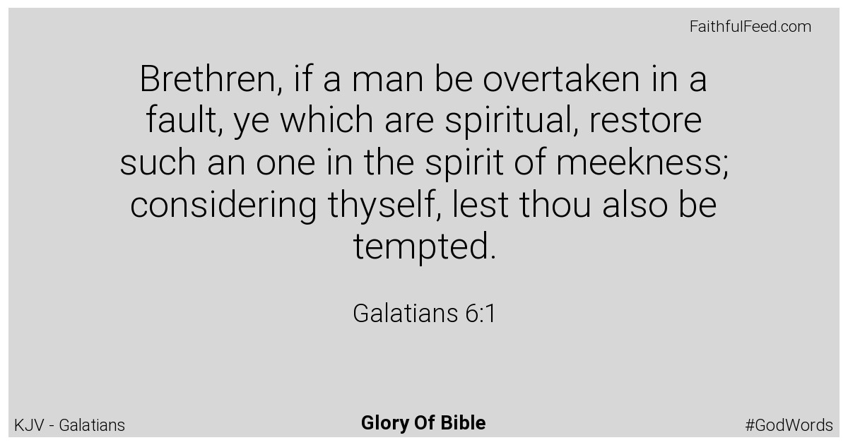 The Bible Verses from Galatians Chapter 6 - Kjv