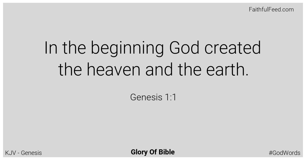 Genesis 1:1 - Kjv