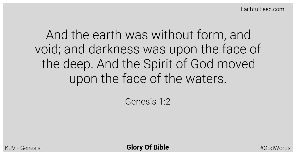 Genesis 1:2 - Kjv