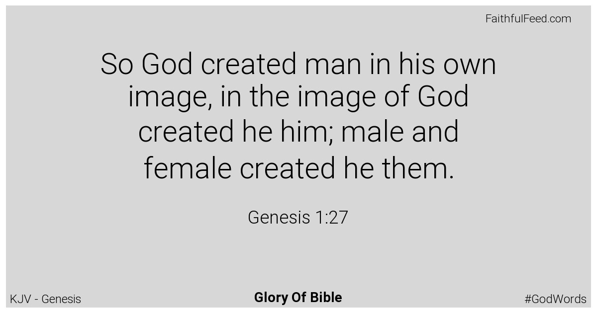 Genesis 1:27 - Kjv