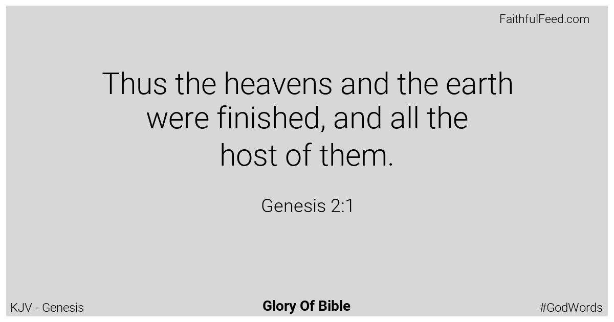 Genesis 2:1 - Kjv