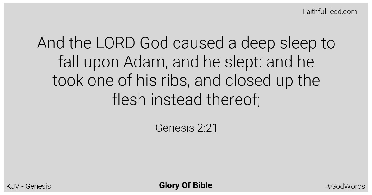 Genesis 2:21 - Kjv