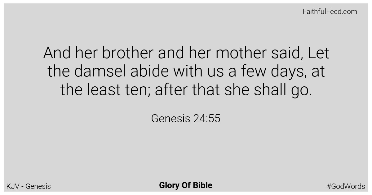 Genesis 24:55 - Kjv