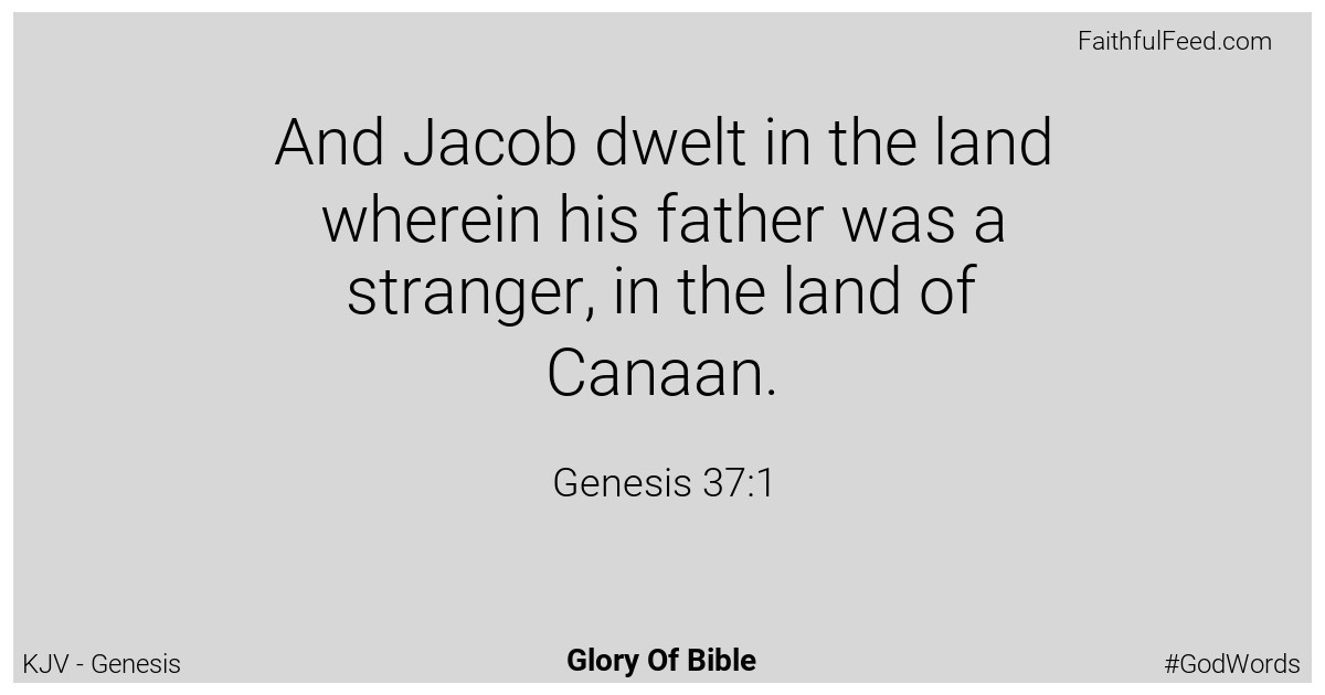 Genesis 37:1 - Kjv