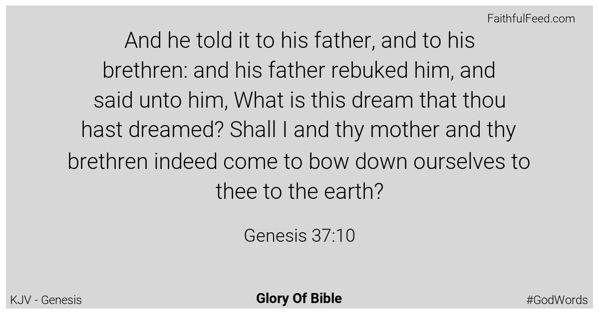 Genesis 37:10 - Kjv