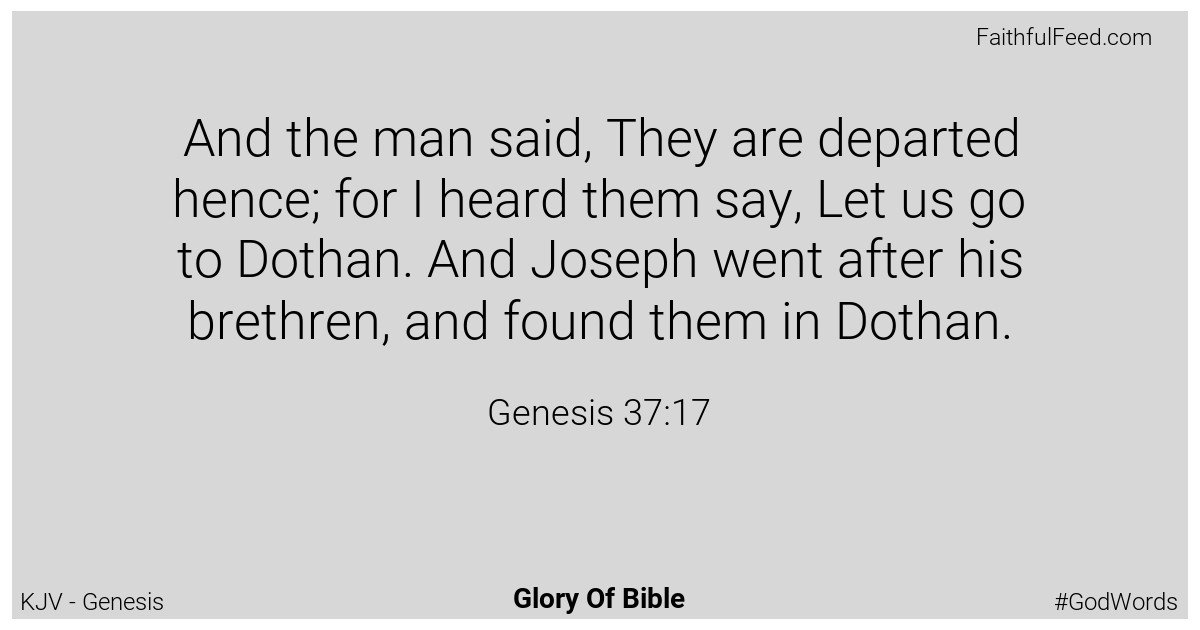 Genesis 37:17 - Kjv