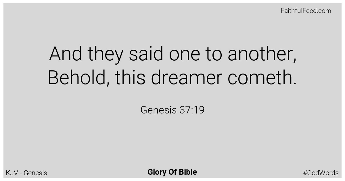 Genesis 37:19 - Kjv