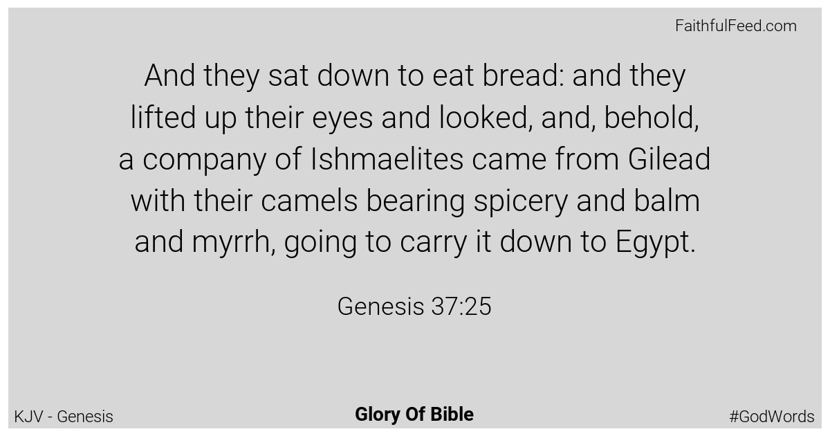 Genesis 37:25 - Kjv