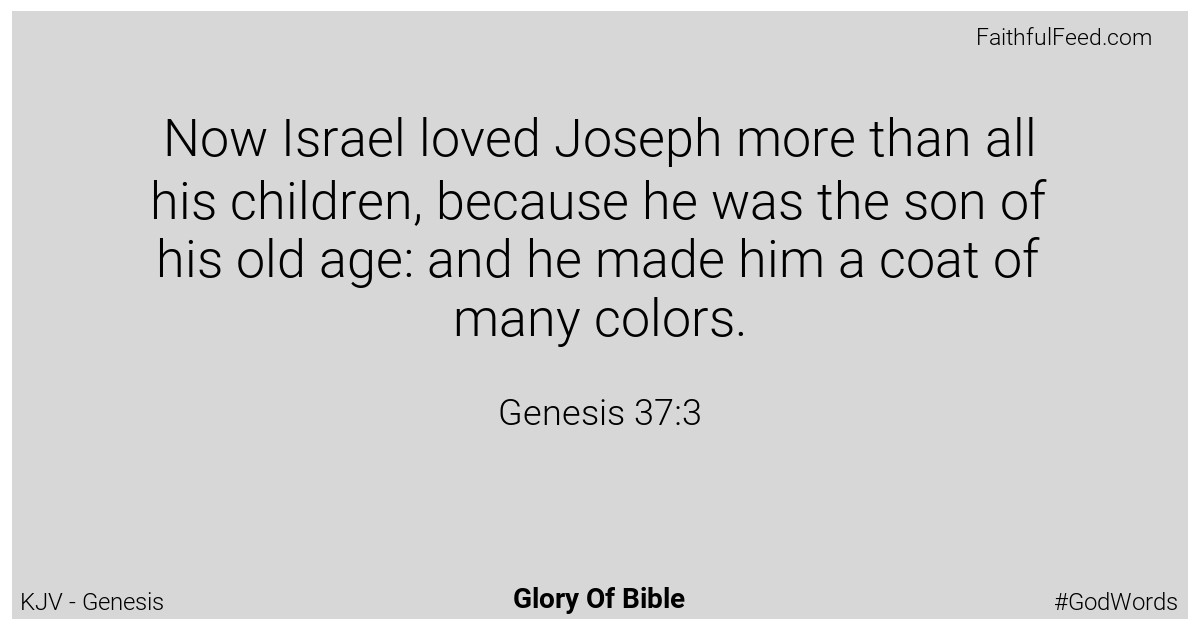 Genesis 37:3 - Kjv