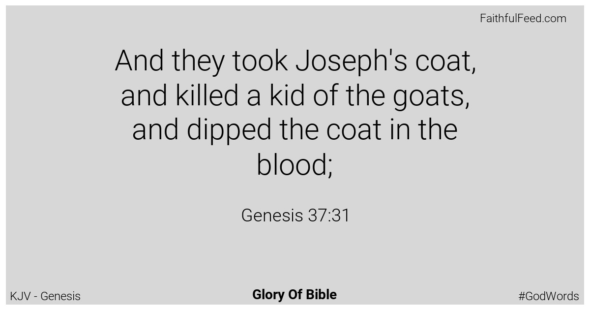 Genesis 37:31 - Kjv