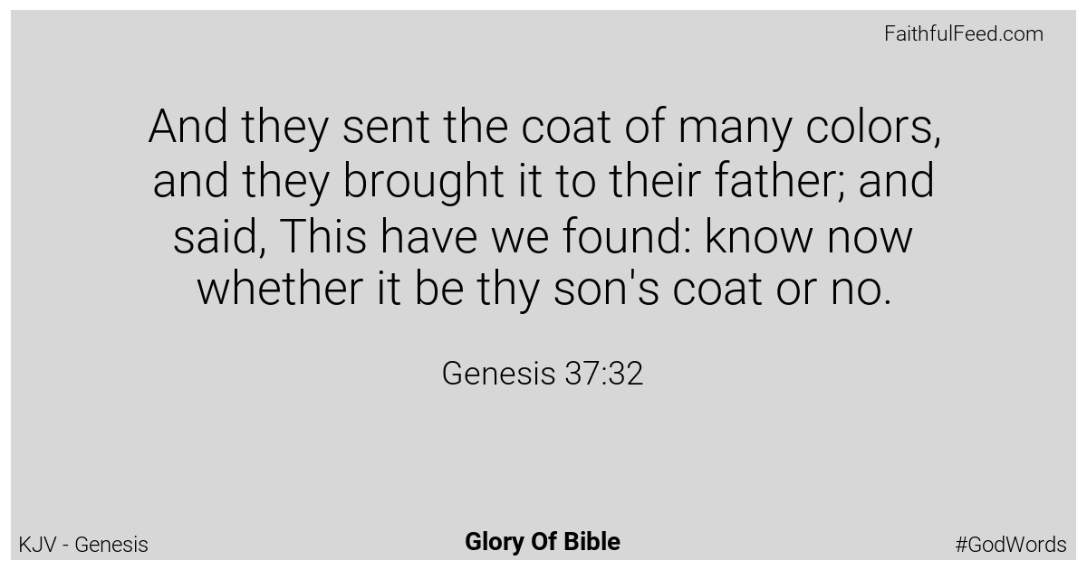 Genesis 37:32 - Kjv