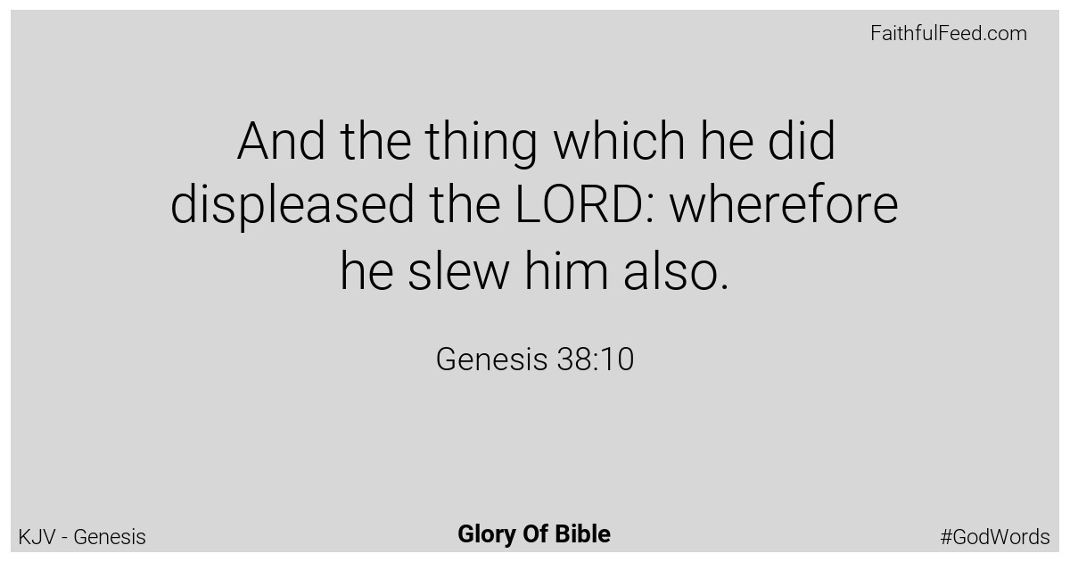 Genesis 38:10 - Kjv