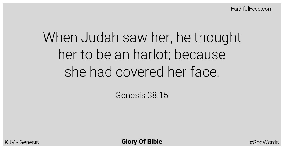 Genesis 38:15 - Kjv