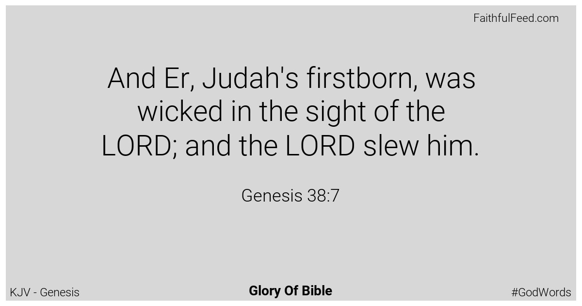 Genesis 38:7 - Kjv