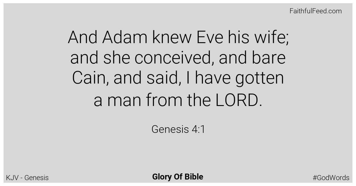 Genesis 4:1 - Kjv