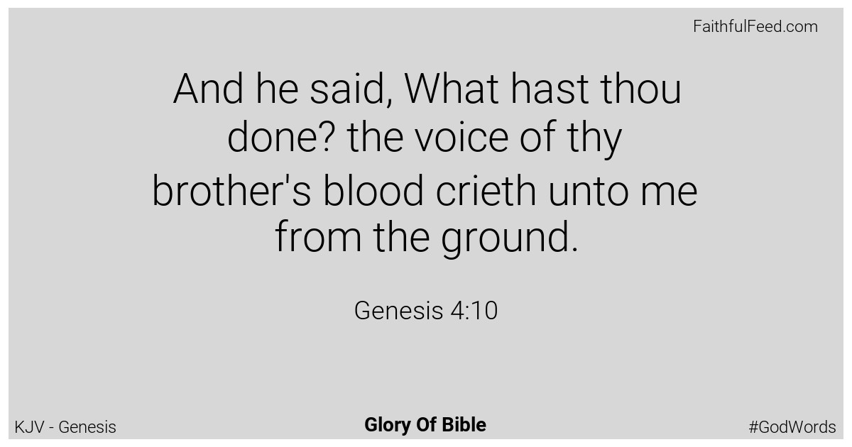 Genesis 4:10 - Kjv