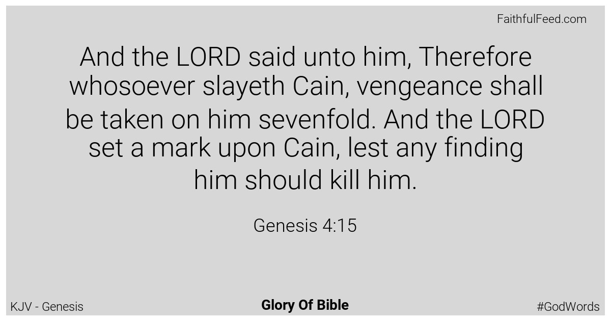 Genesis 4:15 - Kjv