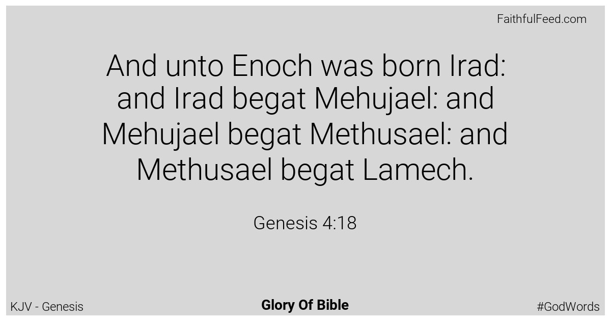 Genesis 4:18 - Kjv