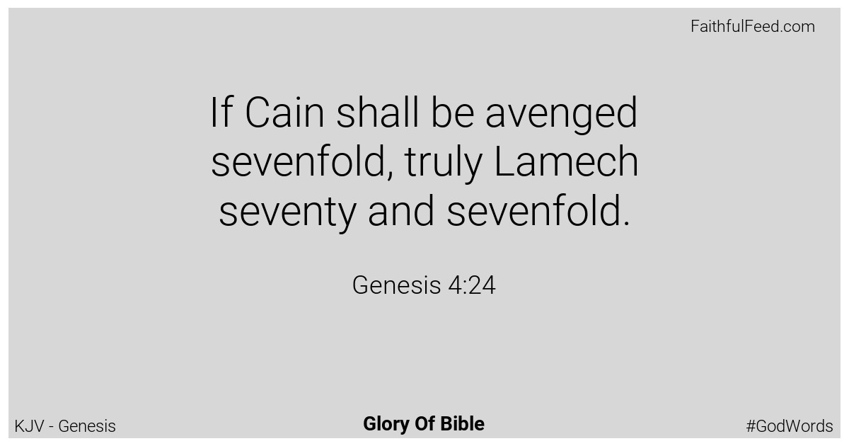 Genesis 4:24 - Kjv