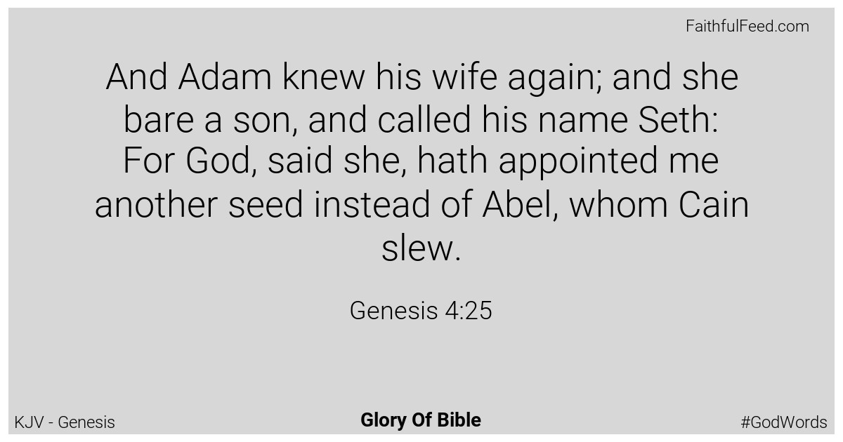 Genesis 4:25 - Kjv