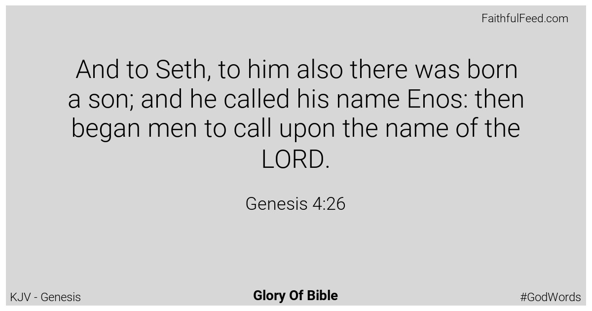 Genesis 4:26 - Kjv