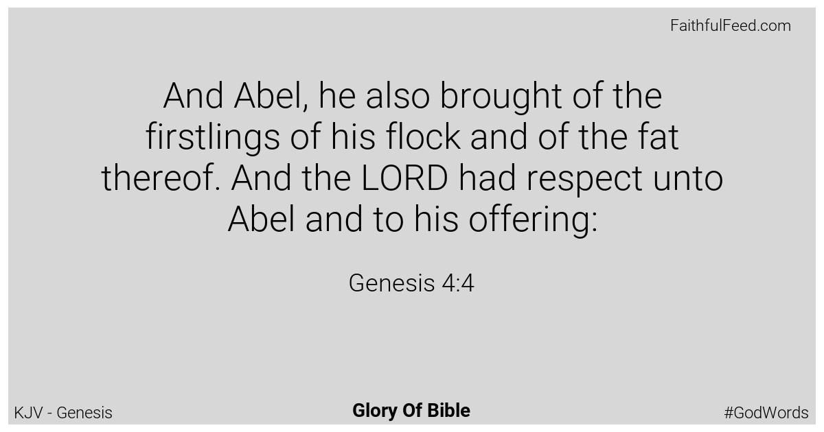 Genesis 4:4 - Kjv