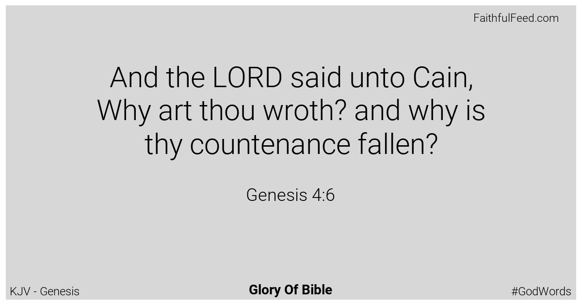 Genesis 4:6 - Kjv