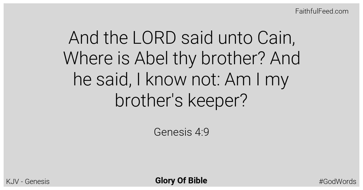 Genesis 4:9 - Kjv