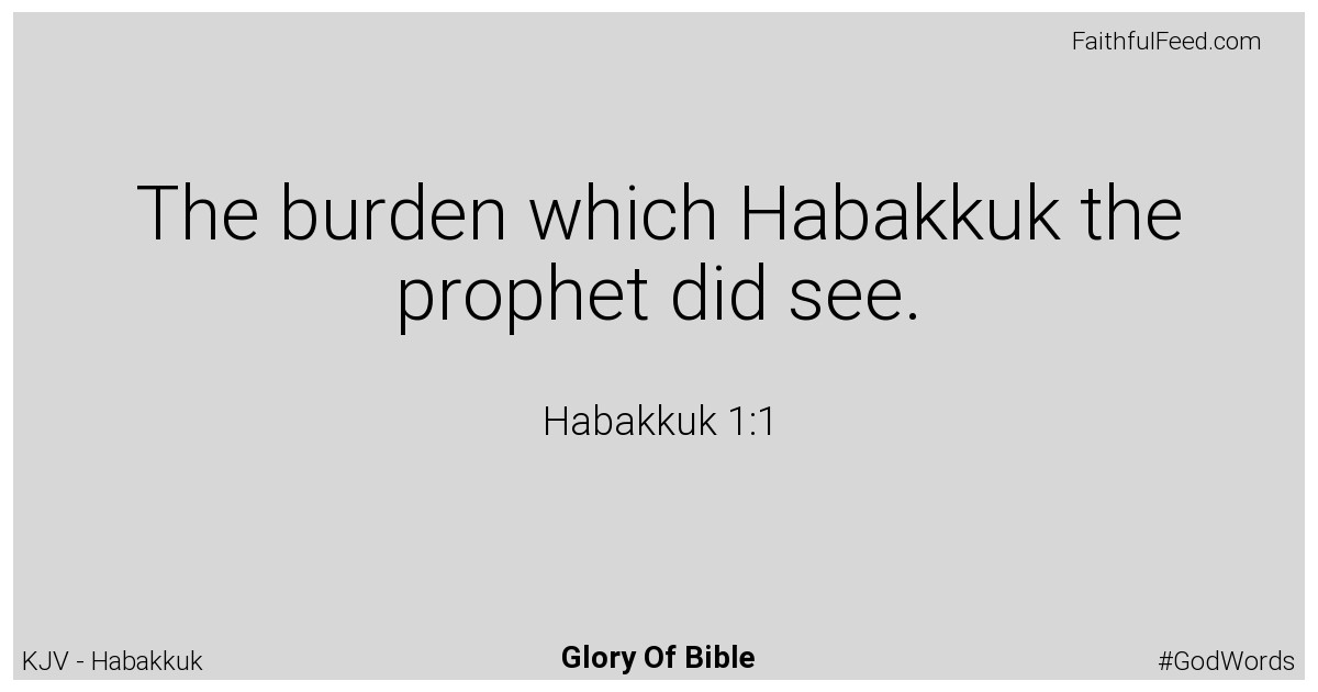 Habakkuk 1:1 - Kjv