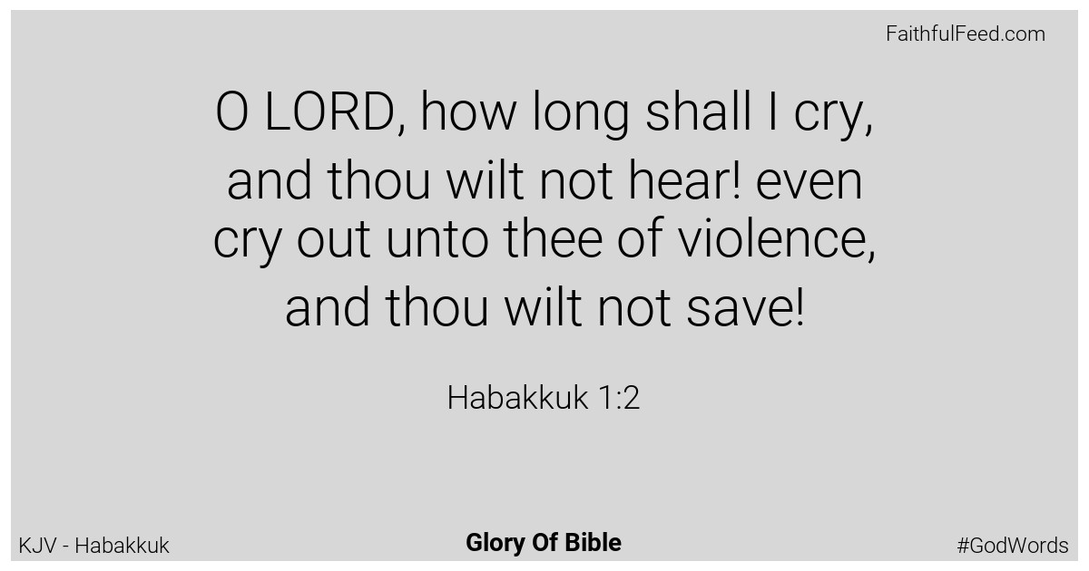 Habakkuk 1:2 - Kjv