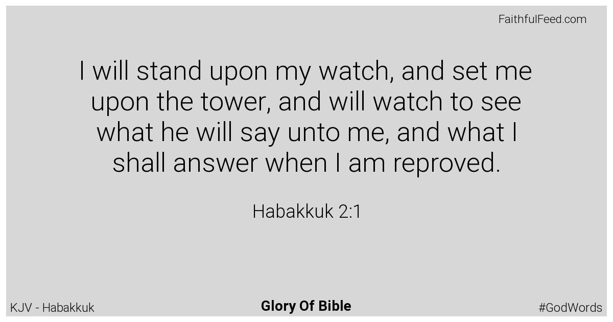 Habakkuk 2:1 - Kjv