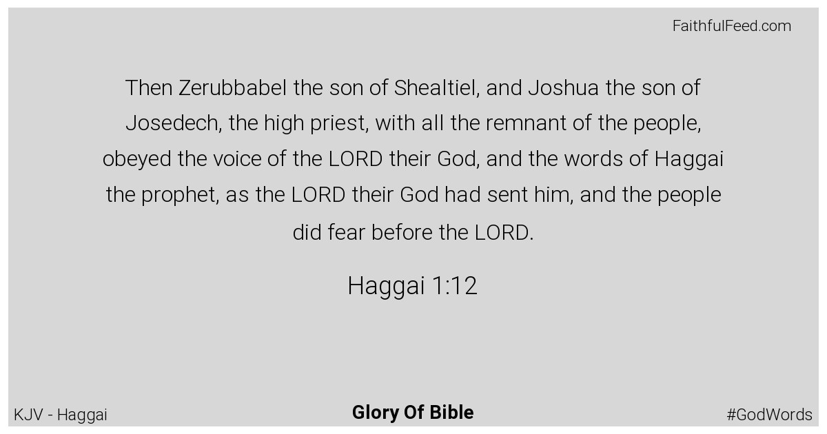 Haggai 1:12 - Kjv