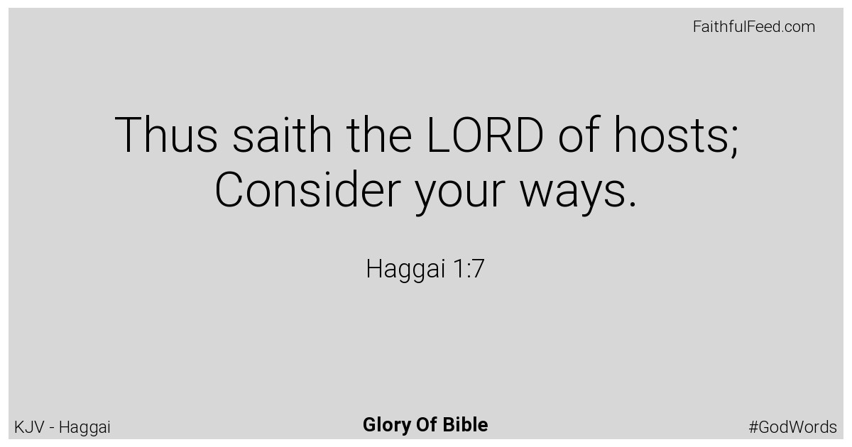 Haggai 1:7 - Kjv