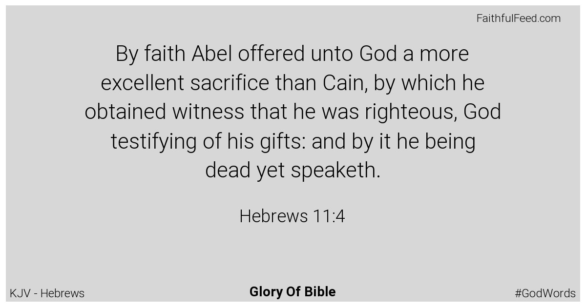 Hebrews 11:4 - Kjv