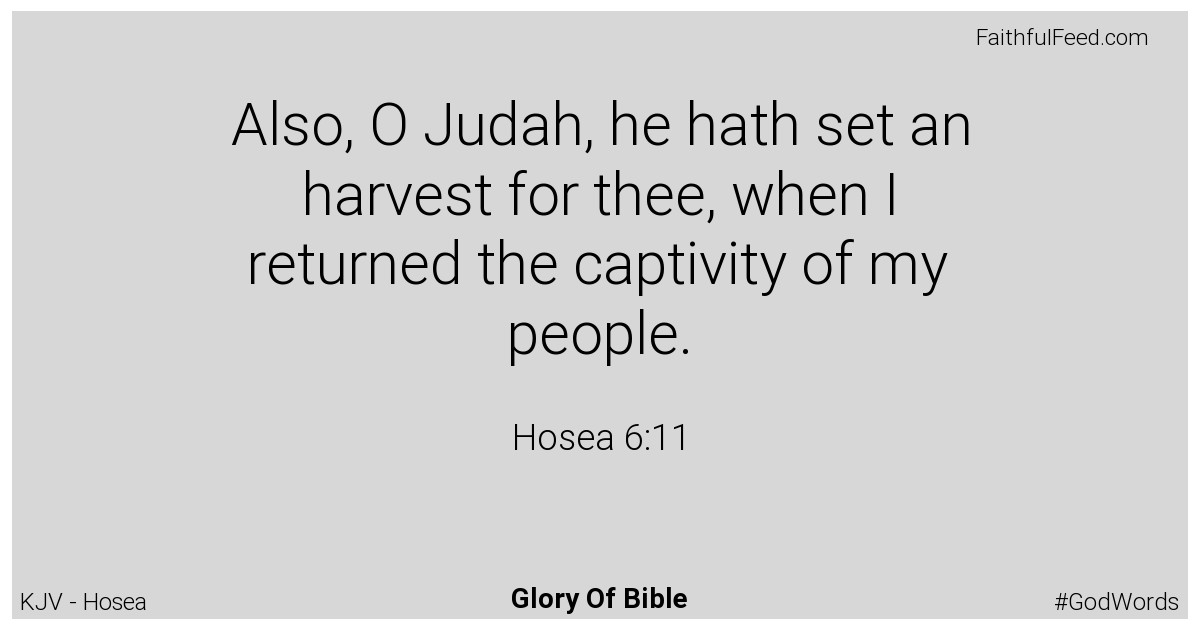 Hosea 6:11 - Kjv