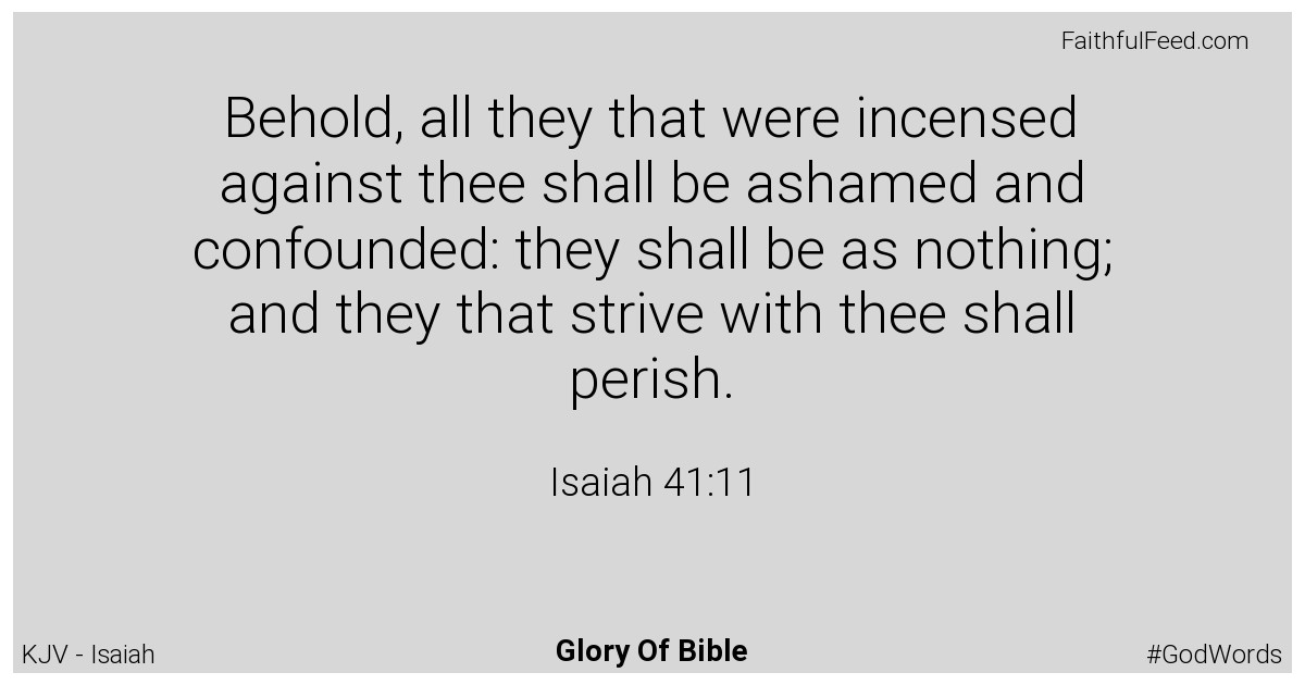 Isaiah 41:11 - Kjv