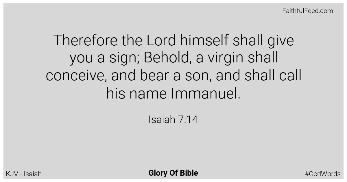Isaiah 7:14 - Kjv