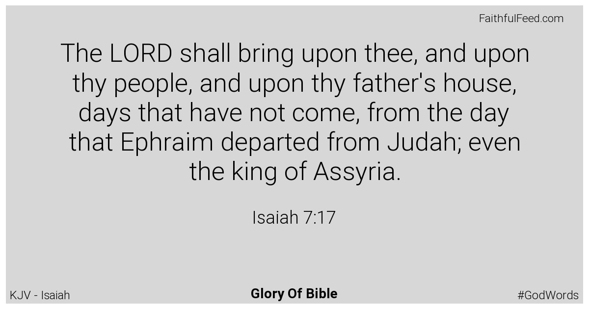 Isaiah 7:17 - Kjv