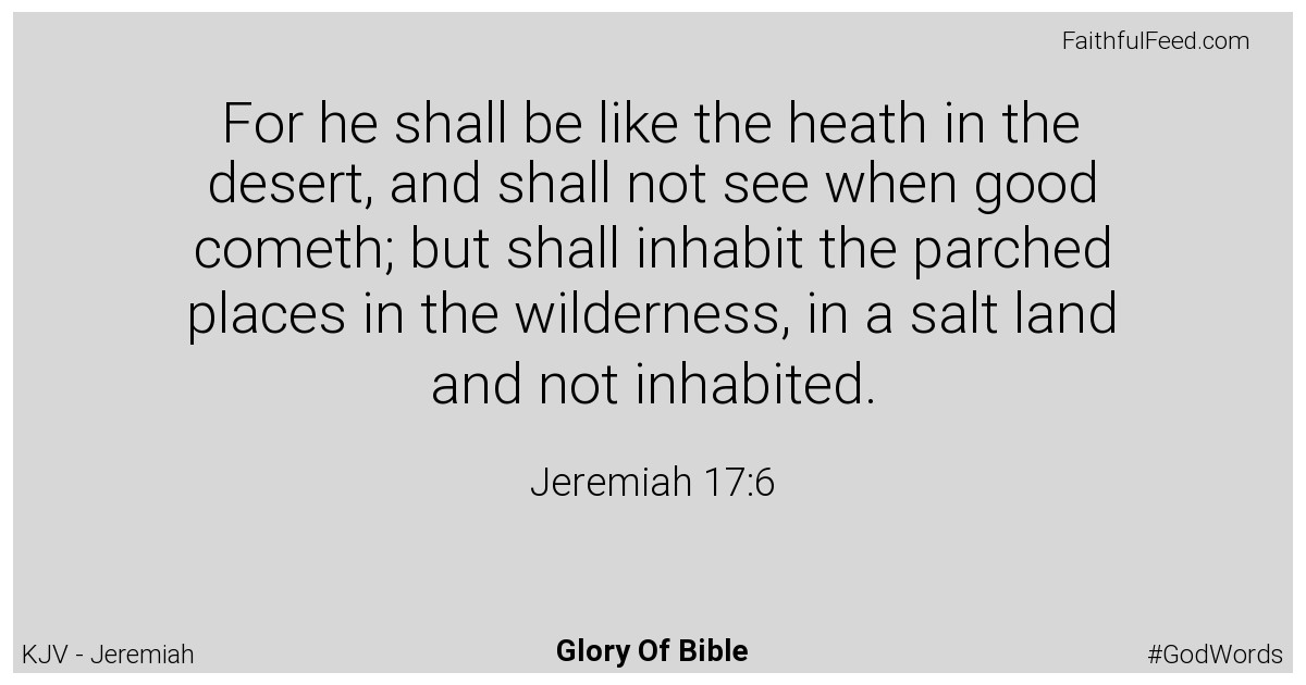 Jeremiah 17:6 - Kjv