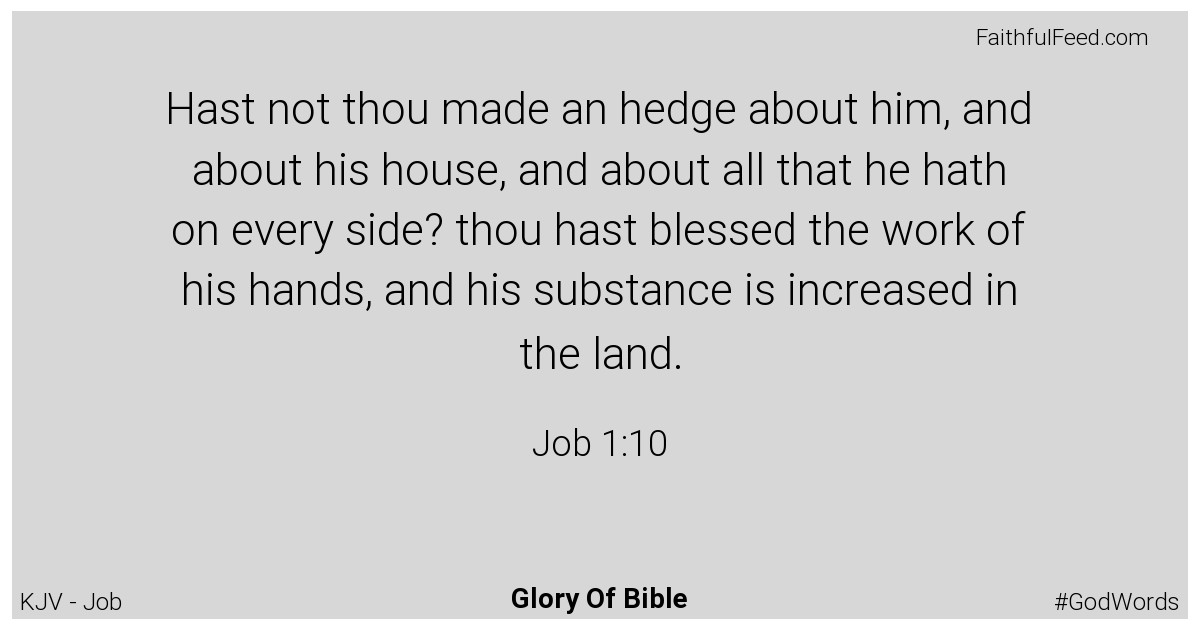Job 1:10 - Kjv