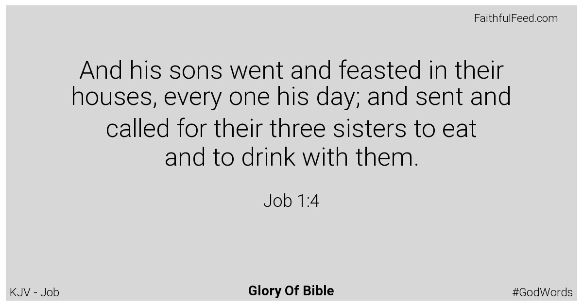 Job 1:4 - Kjv