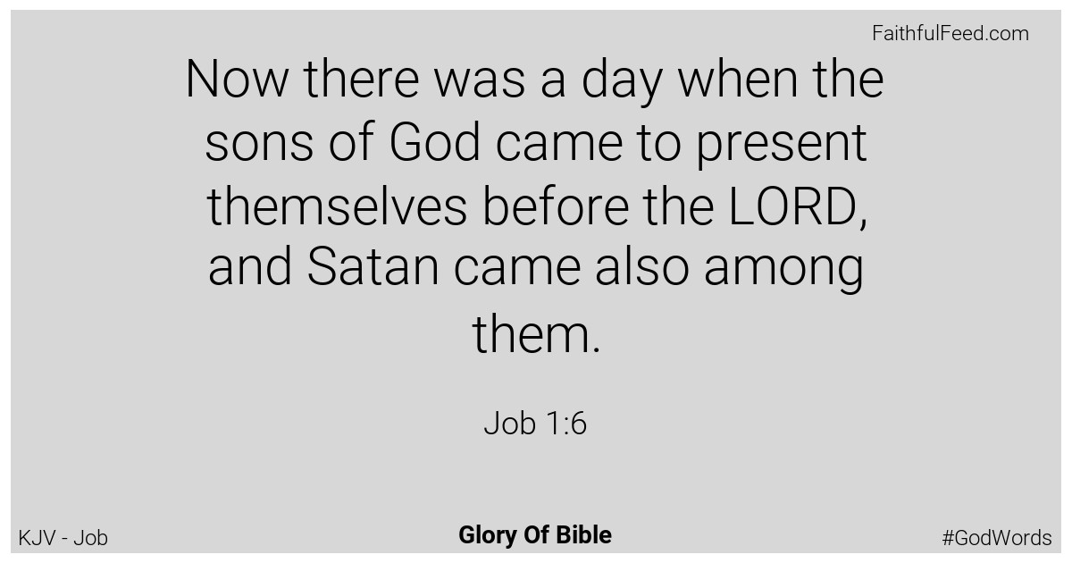 Job 1:6 - Kjv