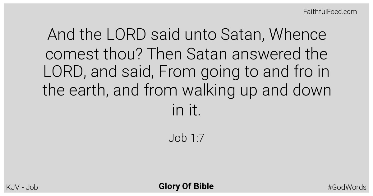 Job 1:7 - Kjv