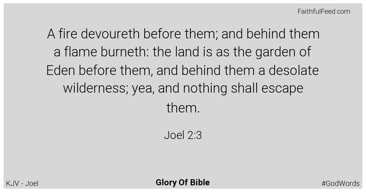 Joel 2:3 - Kjv