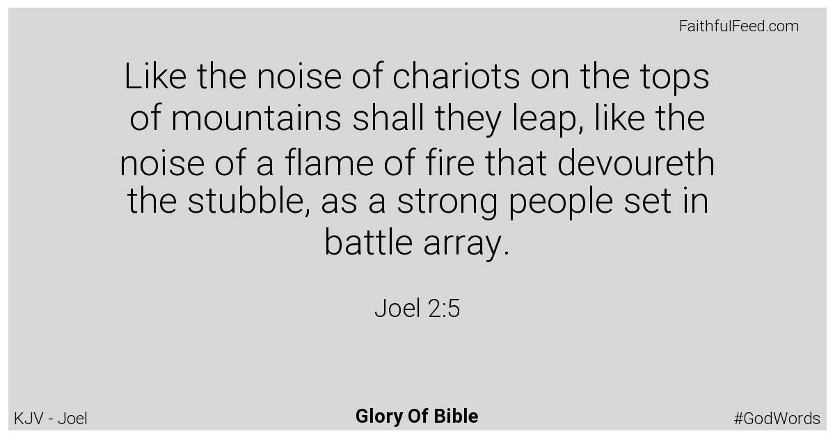 Joel 2:5 - Kjv