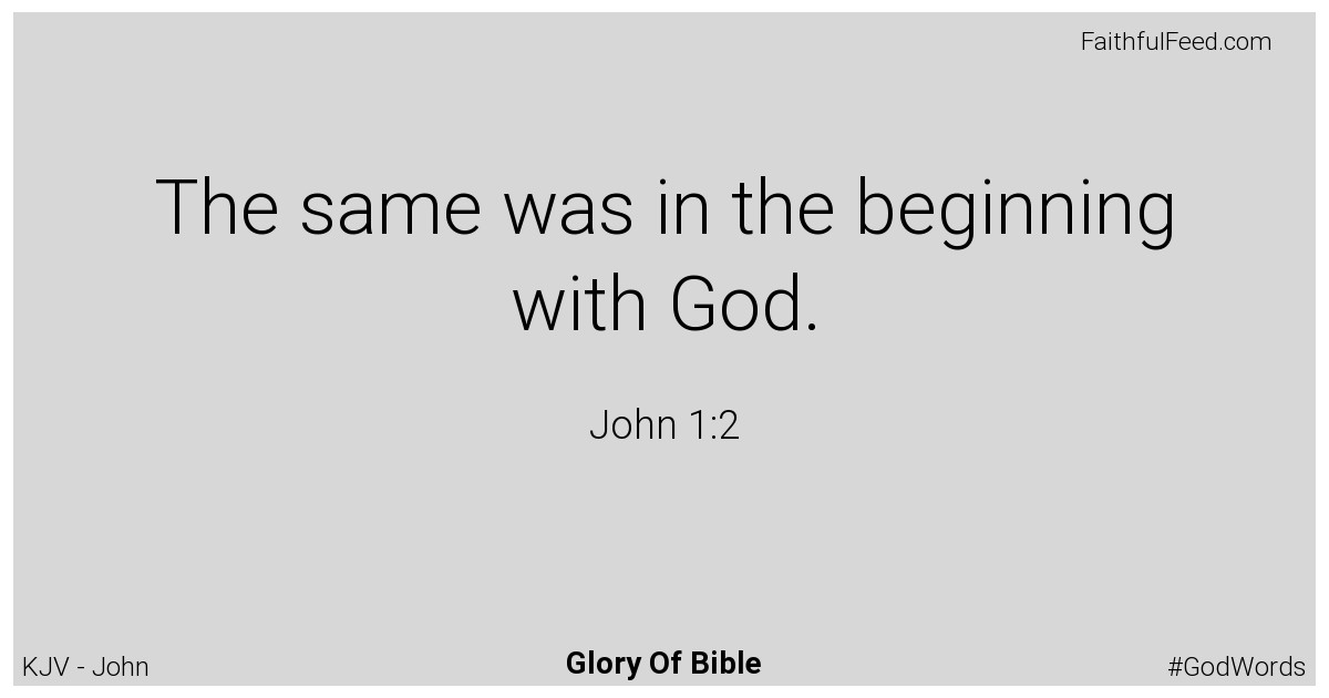 John 1:2 - Kjv