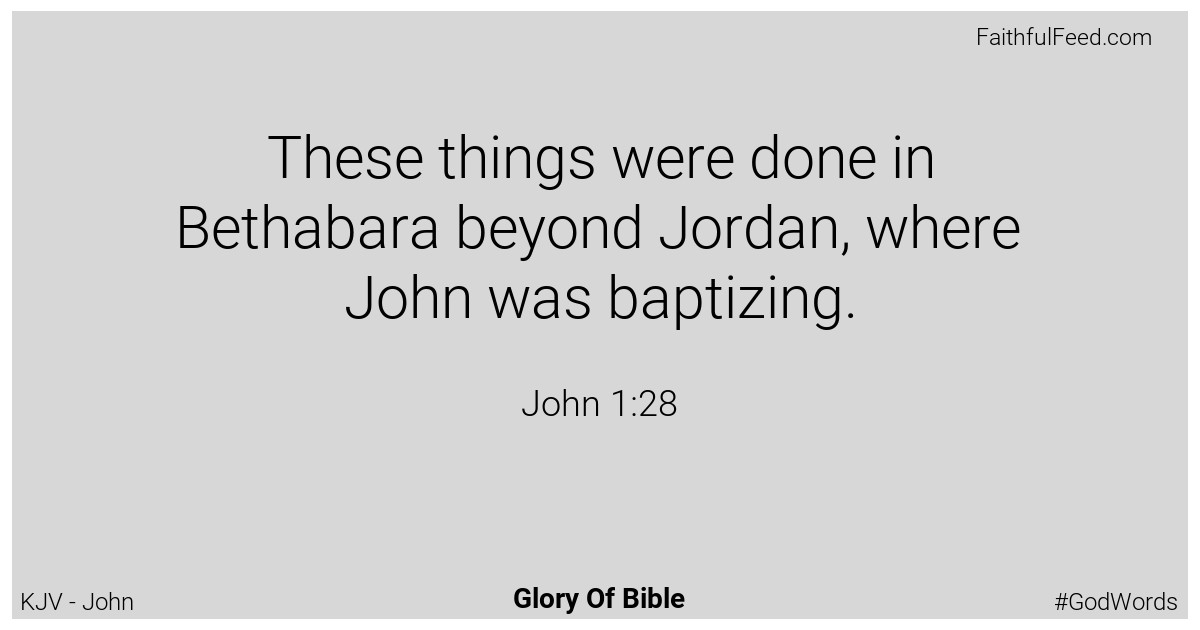 John 1:28 - Kjv